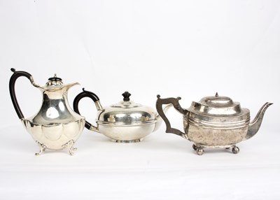 Lot 47 - A circular silver teapot, WN, Chester 1905,...