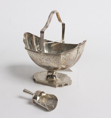 Lot 53 - A George III silver sugar basket, Charles...