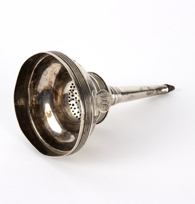 Lot 83 - A George III silver wine funnel, Solomon Royes...