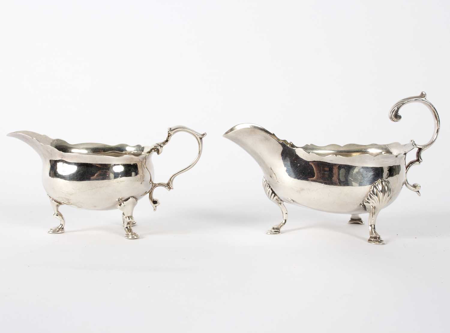 Lot 91 - A small silver George II sauce boat, London...