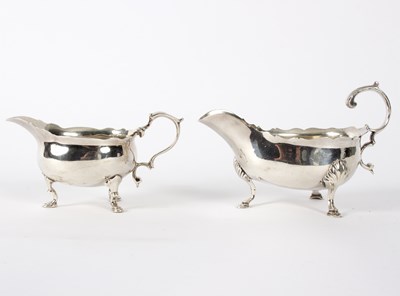 Lot 91 - A small silver George II sauce boat, London...