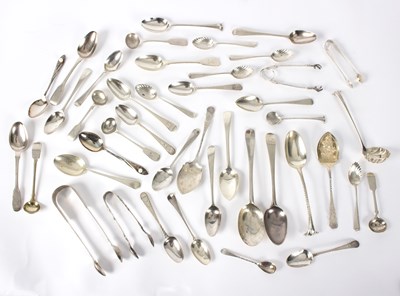 Lot 93 - Four 18th Century silver teaspoons, makers...