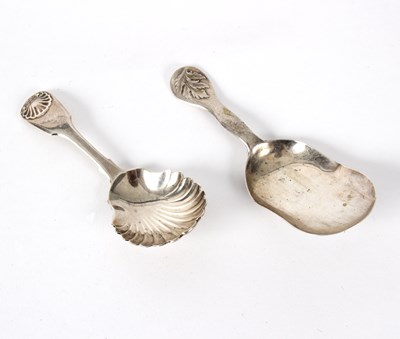 Lot 103 - A George IV provincial silver caddy spoon,...