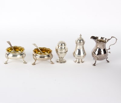 Lot 107 - A matched pair of silver open salts, FW,...