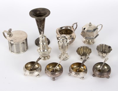 Lot 108 - A set of four Victorian silver salts, HA,...