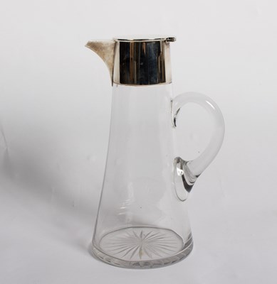 Lot 115 - A silver mounted glass claret jug, JG & S,...