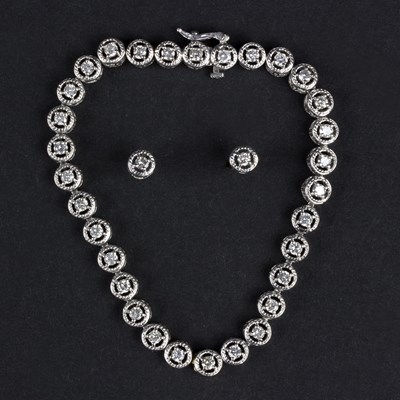 Lot 171 - A diamond line or tennis bracelet, of...