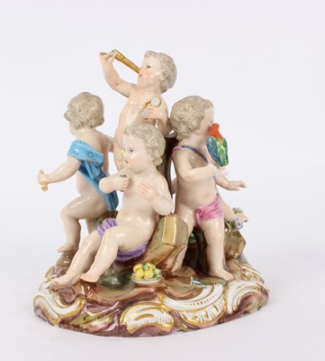 Lot 303 - A Meissen porcelain figure group emblematic of...