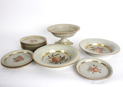 Lot 310 - A Royal Copenhagen dessert service of twelve...