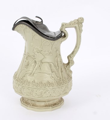 Lot 323 - A Ridgway stoneware jug, circa 1840, relief...