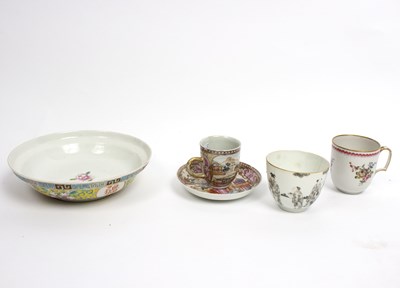 Lot 429 - A Chinese Mandarin pattern cup and saucer,...