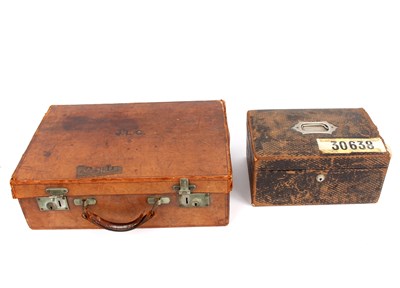 Lot 463 - A leather dressing case, a jewellery case and...