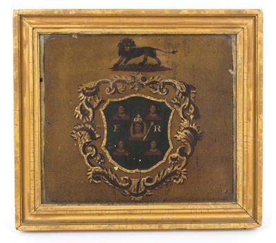 Lot 492 - A coach panel, 24cm x 27cm with late 19th...