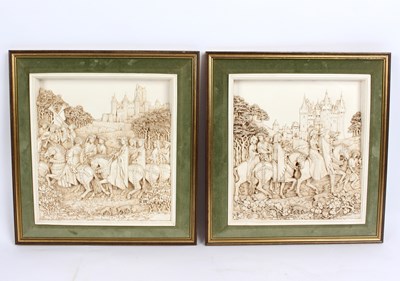 Lot 506 - A pair of resin pictures, by D H Morton for...