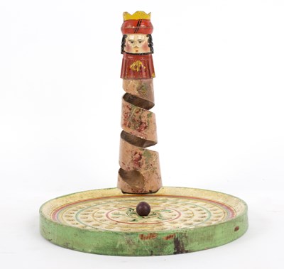 Lot 512 - A Victorian toy helter skelter game, the...