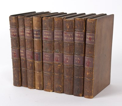 Lot 532 - Pope (A) Works, in nine volumes, London 1753