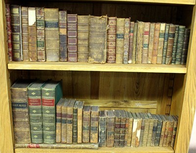 Lot 545 - Leather bound books, approximately fifty