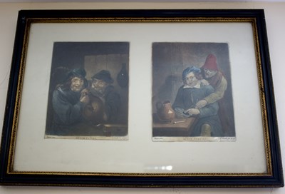 Lot 555 - J Smith after Teniers/Dutch Topers/Dutch...