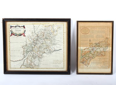 Lot 581 - Robert Morden, a coloured map of...