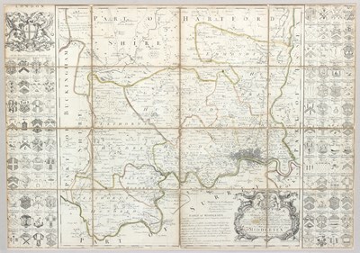 Lot 583 - R W Seale A Map of Middlesex detailing the...