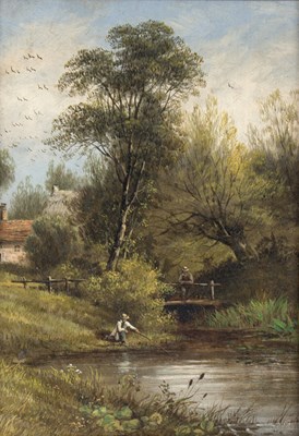 Lot 684 - 19th Century English School/Fishing by a...