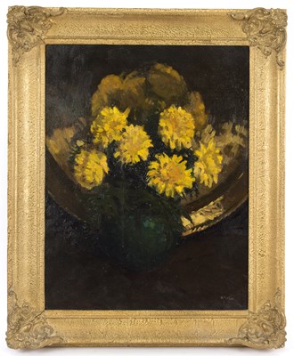 Lot 687 - 20th Century School/Yellow Chrysanthemums in a...