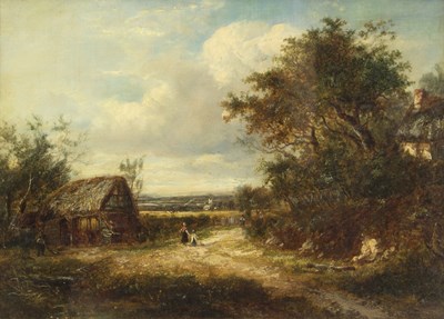 Lot 692 - Joseph Thors (act 1863-1900)/Landscape/signed...