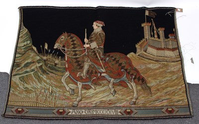 Lot 714 - A machine made Medieval style tapestry...