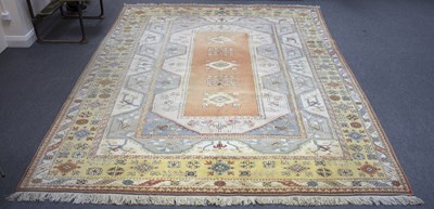 Lot 738 - Turkish carpet of Kazak design, 397cm x 314cm