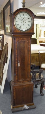 Lot 775 - A Scottish mahogany eight-day longcase clock,...