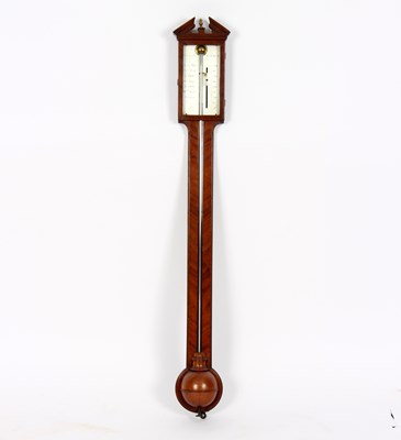 Lot 783 - An early 19th Century mahogany stick barometer,...