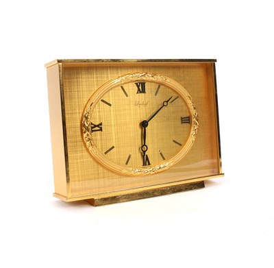 Lot 785 - A gilt metal cased mantel clock by Imhof with...