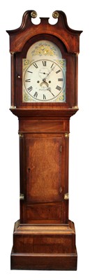 Lot 787 - An oak and mahogany eight-day longcase clock,...