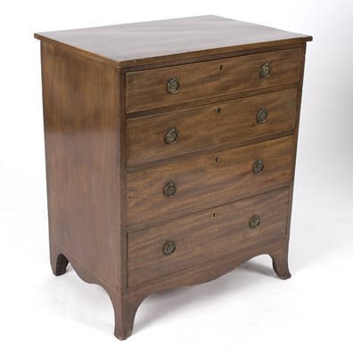 Lot 801 - A 19th Century mahogany chest, fitted four...