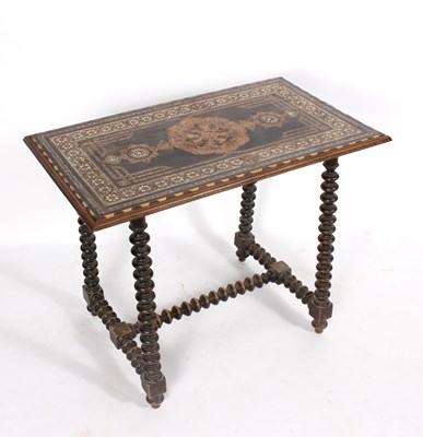 Lot 835 - An Indo-Portuguese side table, the top inlaid...