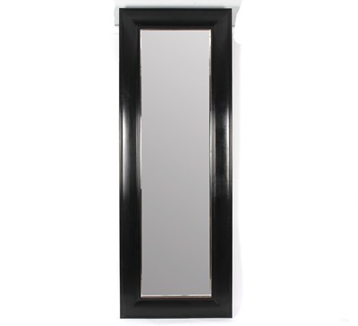 Lot 853 - A large modern mirror in an ebonised surround,...