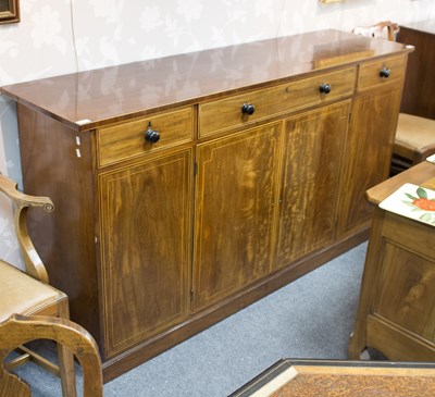 Lot 878 - A Regency mahogany cupboard, with three frieze...