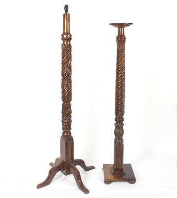 Lot 889 - A William IV mahogany torchere formed from a...