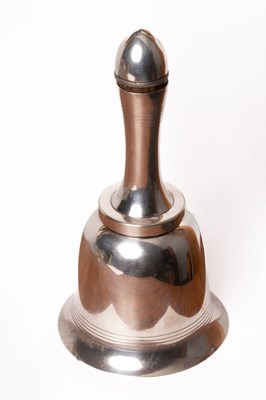 Lot 185 - A silver plated novelty cocktail shaker of bell form