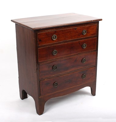 Lot 941 - A 19th Century mahogany chest of four drawers...