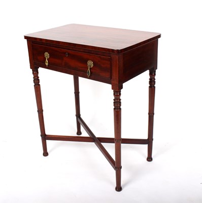 Lot 944 - A Regency mahogany side table, fitted a drawer...