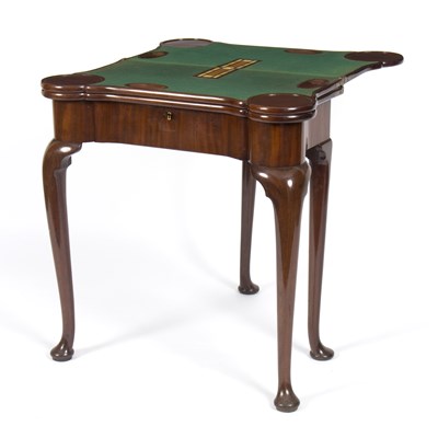 Lot 963 - A George II style mahogany gaming table, with...