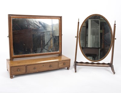 Lot 987 - A 19th Century swing frame toilet mirror and...