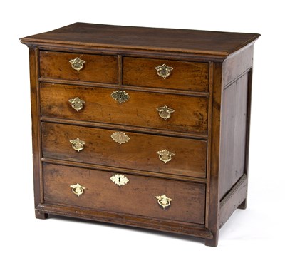 Lot 996 - A late 17th Century walnut chest of two short...