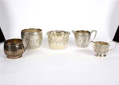 Lot 12 - A Scottish silver zodiac bowl and jug, GE&S,...