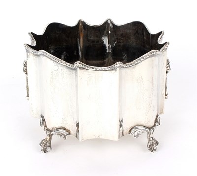 Lot 41 - A silver soda syphon stand or jardiniere,...