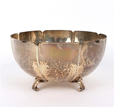Lot 45 - A silver bowl of flowerhead form, J W & Co.,...