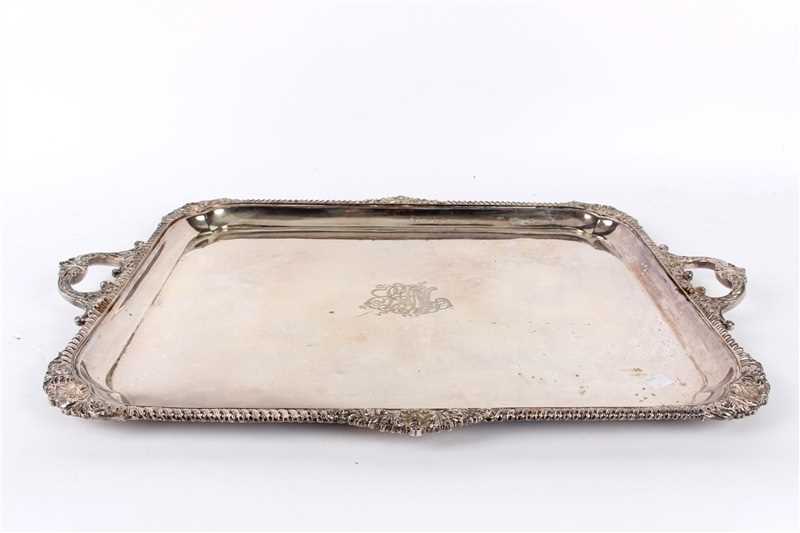 Lot 86 - A plated tray, Mappin Bros., Queen's Plate,...