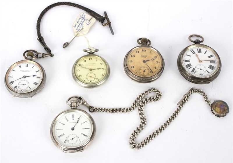Lot 233 - A silver pocket watch, Aaron Lufkin Dennison,...