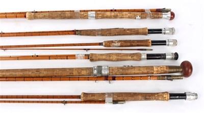 Lot 311 - A split cane salmon rod by Hardy Bros., five...